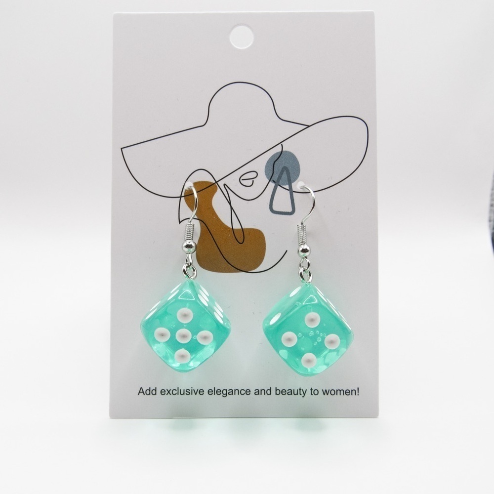 Funky Eccentric Kawaii Dice Earrings